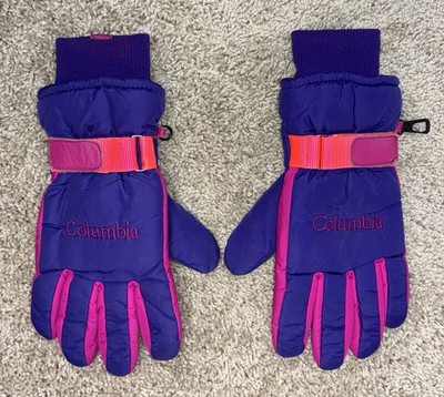 Vintage Columbia Womens L Ski Gloves Purple Pink Insulated Snow Korea 90s Winter