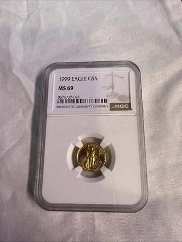 1996 Gold Eagle $5 Tenth-Ounce NGC MS 69 NGC 1/10 oz Gold Beautiful Coin