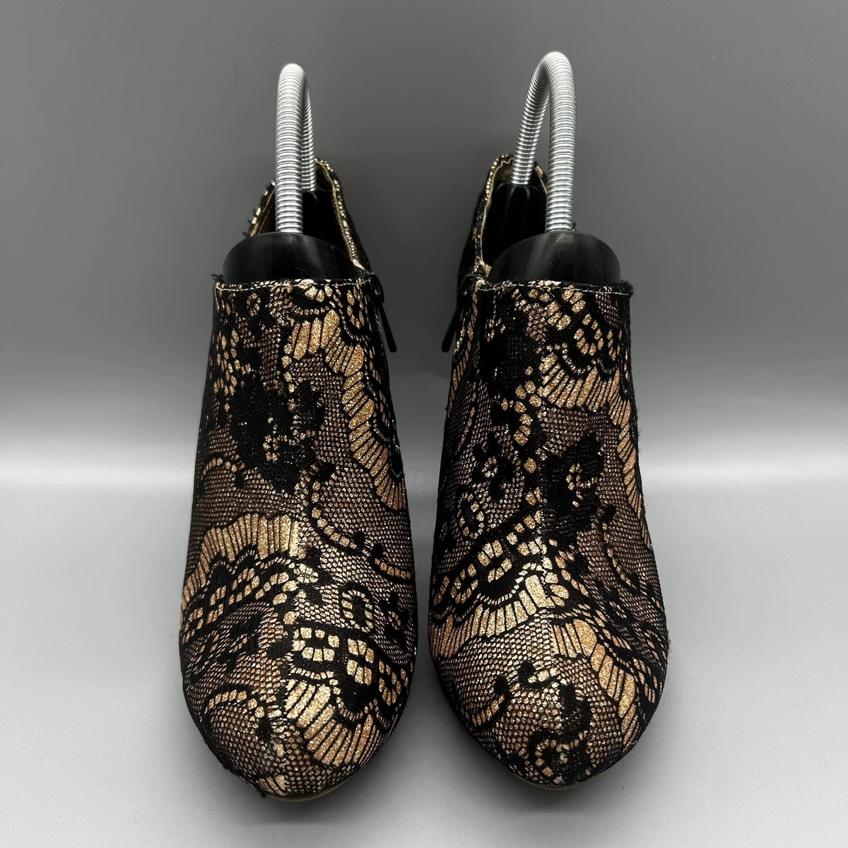 Zapatos Anne Michelle dorados negros Steampunk Academia para mujer Reino Unido 7 UE 40