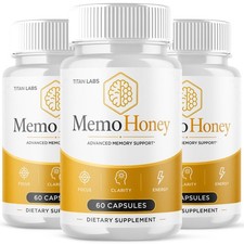 (3 Pack) Memo Honey Advanced Natural Brain Health Support MemoHoney 180 Capsules