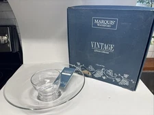 12.5" Marquis Waterford  Glass Chip and Dip New in box