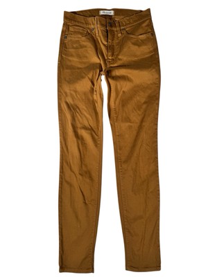 Madewell Mustard Yellow  9'' High-Rise Slim Skinny Stretch Jeans Women's Size 27