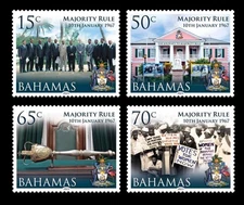 Bahamas 2022 - Majority Rule January 10th 1967 - Set of 4 Stamps - MNH