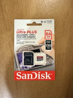New sandisk SanDisk Ultra Plus microSDXC UHS I 64GB Memory/Storage card