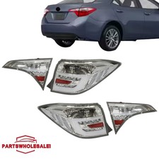 For 2014 2015 2016 Toyota Corolla Rear Led Tail Lights Taillights Lamps Chrome