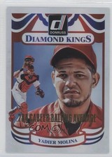 2014 Panini Donruss Diamond Kings Gold Career Stat Line /284 Yadier Molina 04br