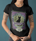 Black Cat Apothecary Women's Fitted Tee - Witchy T-Shirt Whimsy Goth
