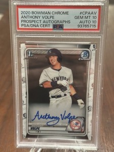 Anthony Volpe 2020 Bowman #CPA-AV Chrome Prospect Auto (1st