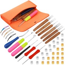 Loc Crochet Needle, 48 Pcs Dreadlock Crochet Hook Tool, 6 Dreadlock Crochet N...