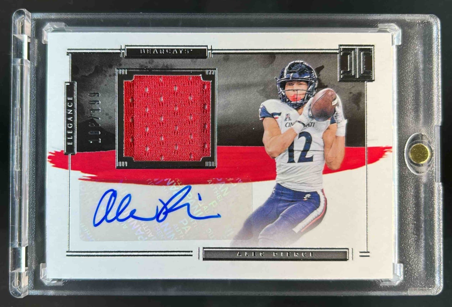 Alec Pierce Panini Chronicles Draft Picks Impeccable Elegance Jersey Autograph #IMALP Base