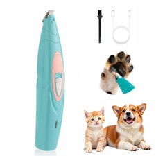 Eofritt Dog Paw Trimmer with LED Light, Electric Clippers for Small, Blue