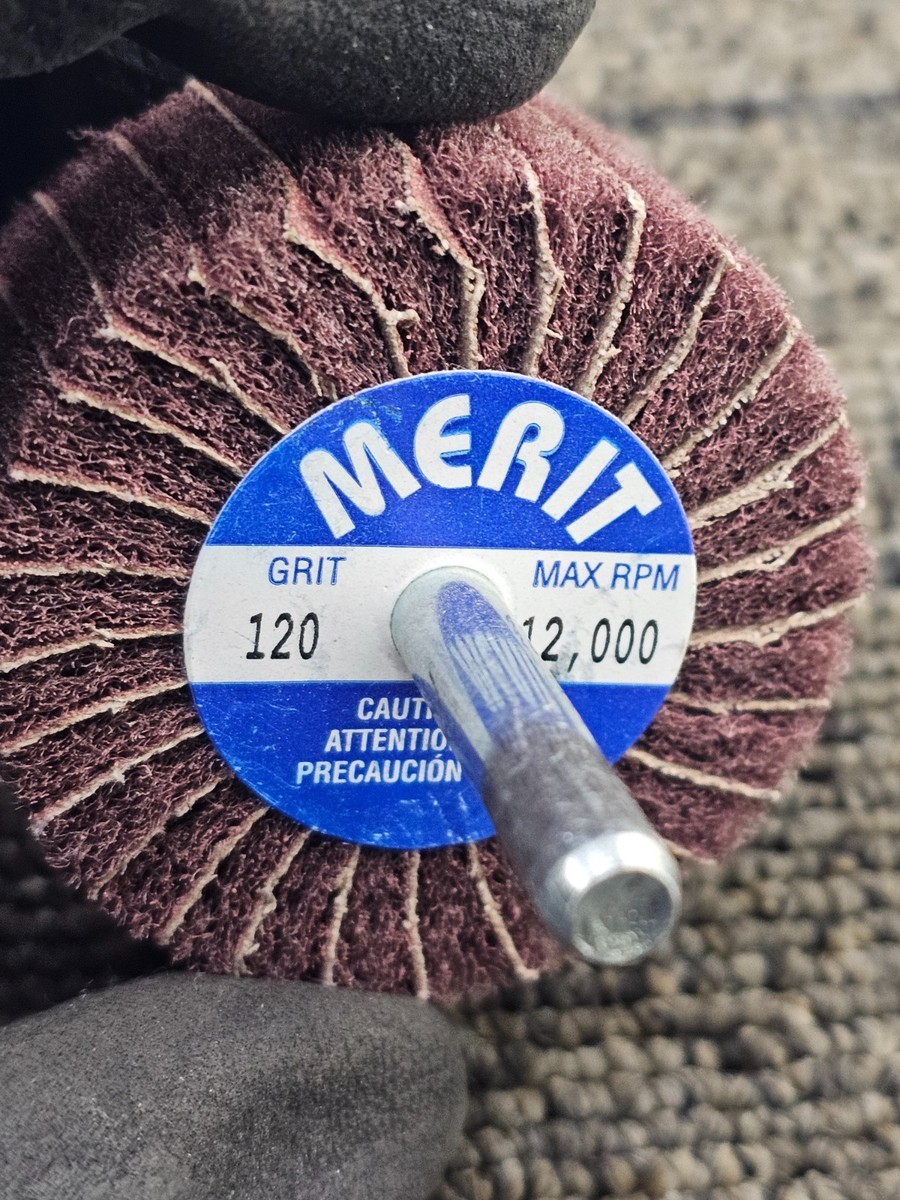 QTY 5) Merit 3RB91: Grind O-Flex Interleaf / Mounted Flap Wheel 2
