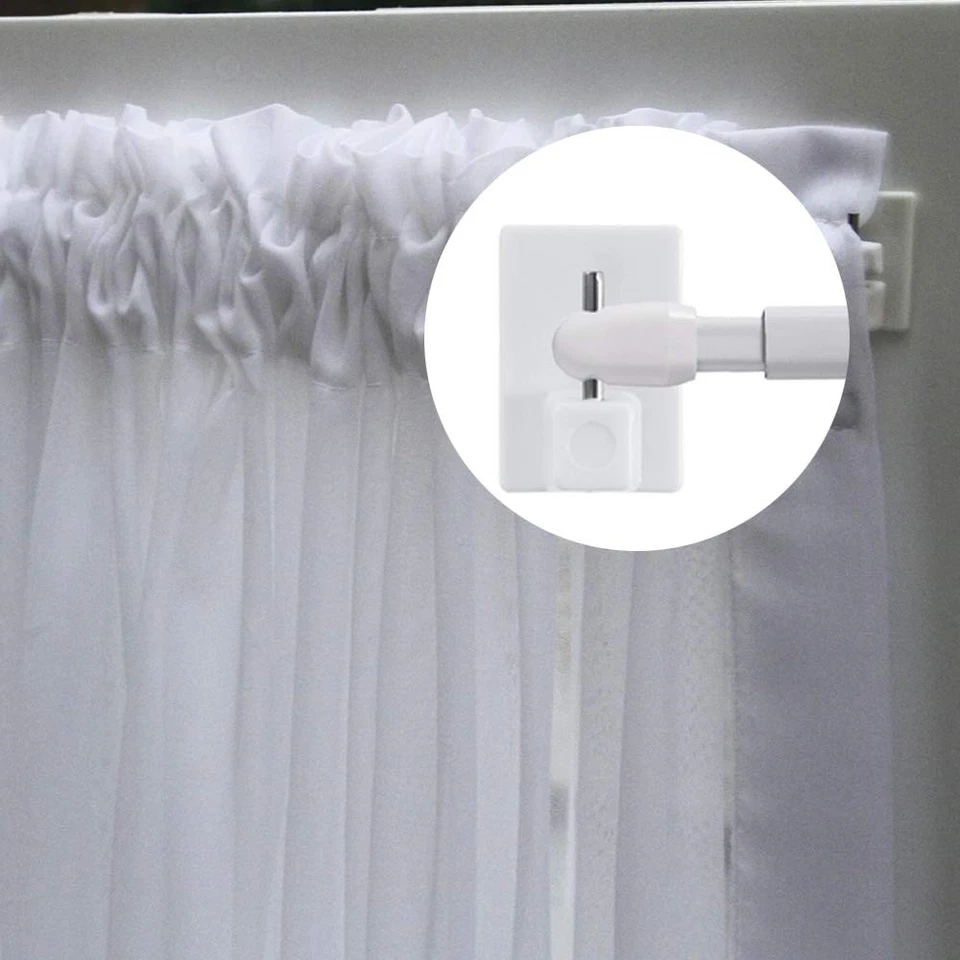 20pz Ganci Adesivi per Tende Tendine Ganci per Tende Senza Bucare Autoadesiva - Immagine 3 di 4