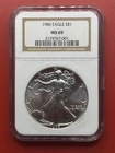 1986 American Silver Eagle Coin - NGC MS69