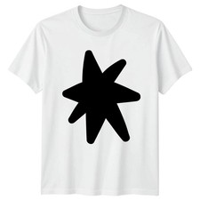 T-Shirt Abstrakt Schwarz Stern Design Geometrisch Abstrakt Kunst Geburtstag Geschenk