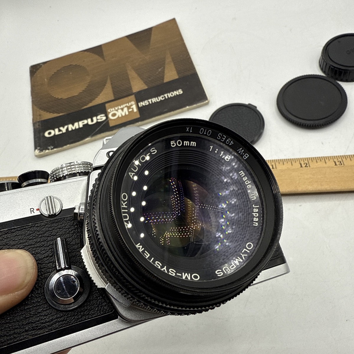 Olympus OM-1 35mm film camera with 50mm f1.8 Zuiko lens OM1 - Nice