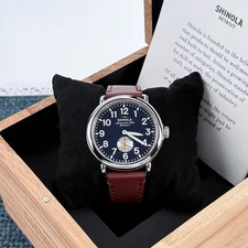 Shinola The Runwell 41mm Men’s Argonite 1069 Midnight Blue Dial Quartz Watch