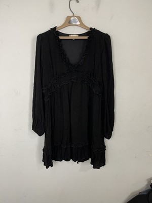 Altard State Womens Dress Medium Black Gothic Whimsigoth Emo Witchy Babydoll