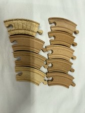 Choo Choo Track 4  Short Curved Wooden Train Track for Thomas  BRIO - Lot of 9