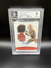 2018 National Treasures Baker Mayfield Rookie RC RPA Patch Auto /99 BGS 9/10 #1