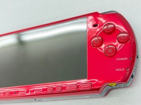 TESTED SONY PSP 3000 RED Console + Charger + battery + 3 games  Region free 32MB