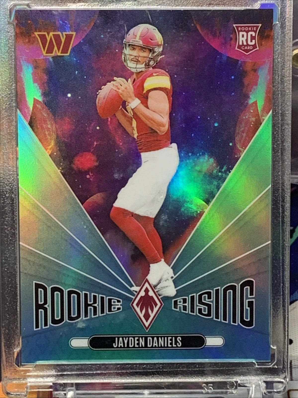 2024 Panini Phoenix - Rookie Rising Jayden Daniels #RR-JDS Teal /40 (RC)