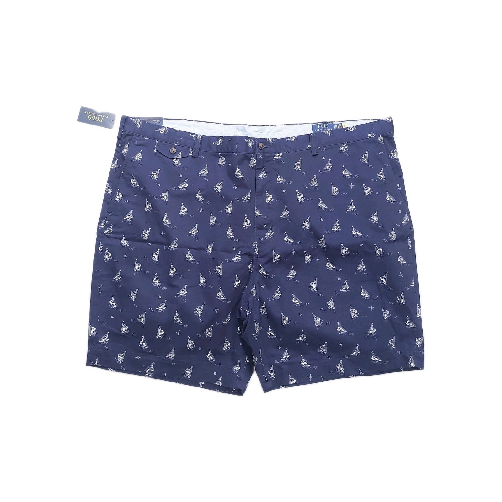 Ralph Lauren Polo Navy Blue Twill Shorts Size W 52 B  NWT Sailing