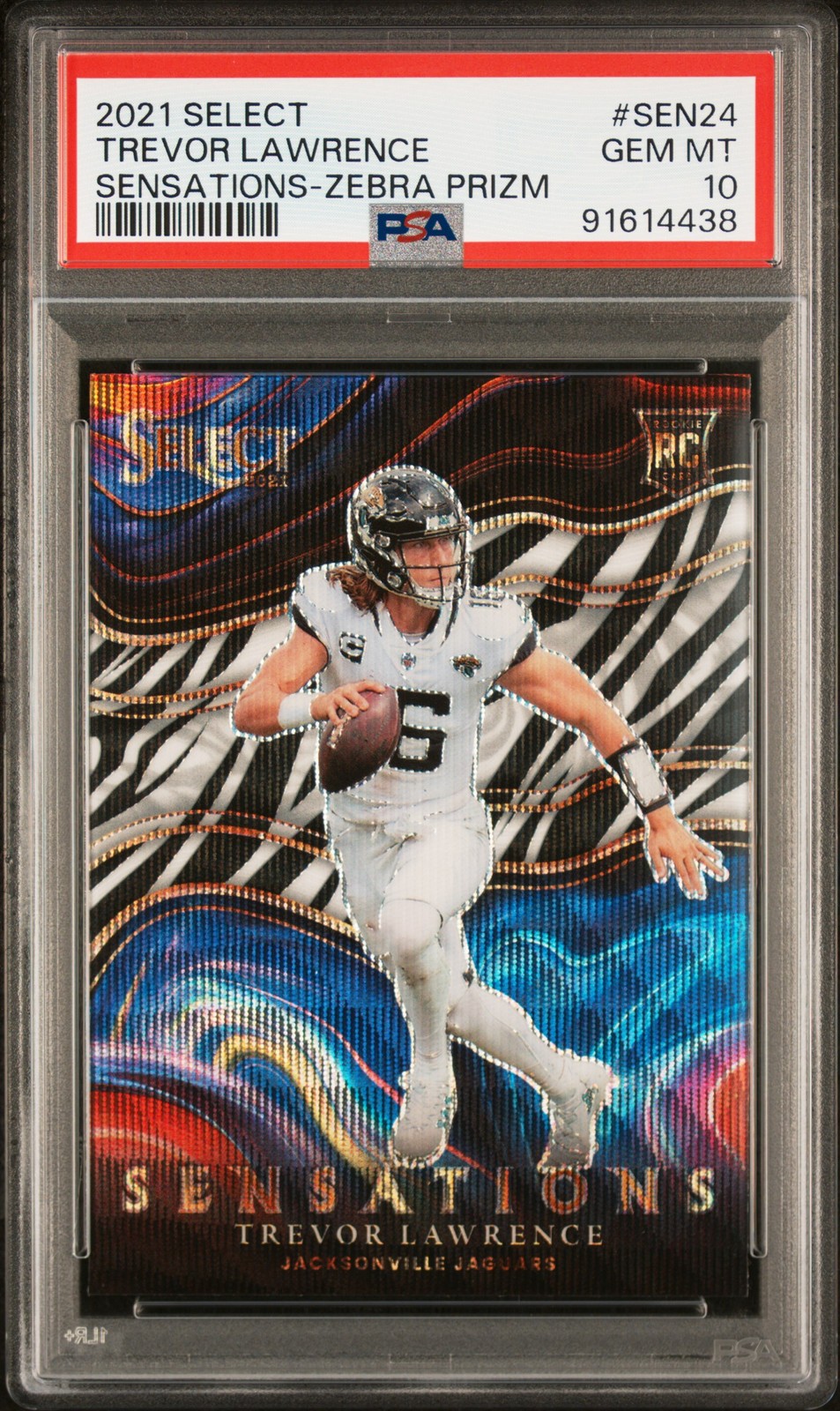 Trevor Lawrence Panini Select Sensations #SEN24 Zebra Prizm