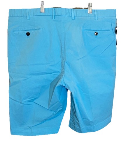 Pantalones Cortos PT Torino Nuevos con Etiquetas Bermudas Talla 54/44 EE. UU. Mezcla de Algodón Elastizados Azul Turquesa - Imagen 2 de 13