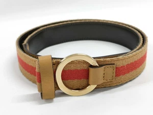 Ceinture femme GUCCI neuve jamais utilisée 80/32 036 ligne rouge camel toile cuir