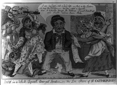 Jack in White Squall,Lee Shore of St. Catherines,Sailor,British Cartoon,1811