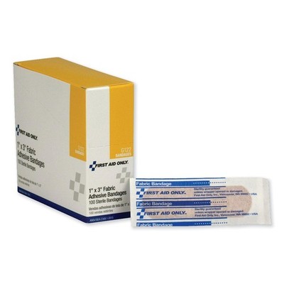 First Aid Only G122 1'' x 3'' Fabric Bandages (100/BX) New