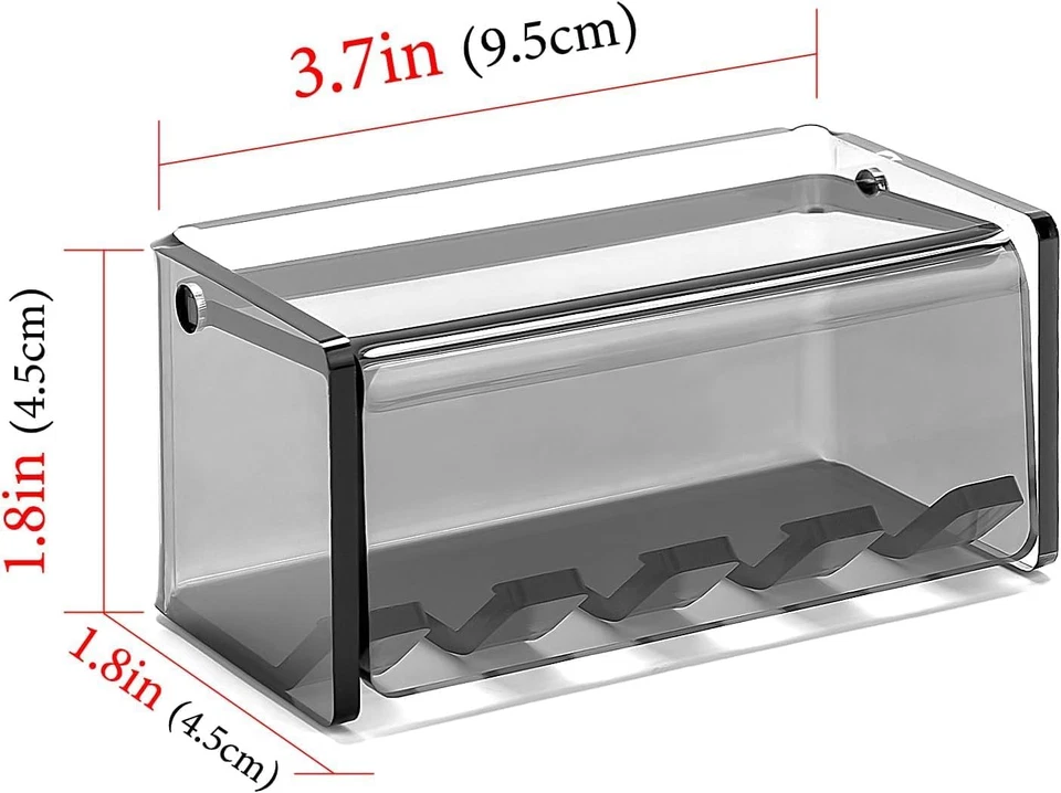Soporte para Cepillo de Dientes Montado en la Pared con Cubierta para Baño, 4 Ranuras Cepillo de Dientes Stora Foto 2 de 4