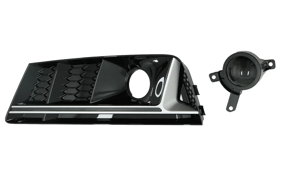 Rejillas parachoques ACC Cubiertas para Audi A4 B9 16-18 RS4 Look Plata - Imagen 3 de 4