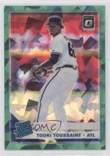 2019 Donruss Optic Rated Rookies Green Cracked Ice Prizm 1/7 Touki Toussaint 0q3