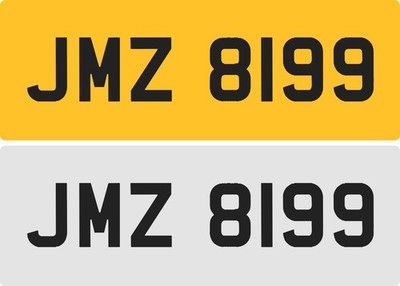 JMZ 8199 Dateless Registrations Number Cover Plate