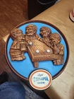 Vintage Light Olympia Beer 3D Men Playing Shuffleboard Plastic Wall Sign 13"x14"