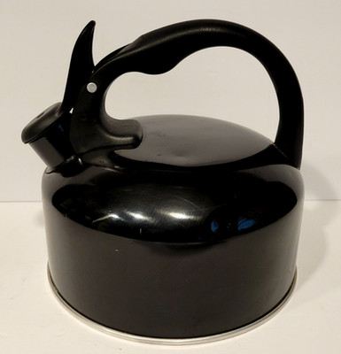 Ekco Whistling Tea Kettle Black with Black Handle Aluminum