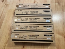 Lot of 5 OEM Xerox Phaser 6360 Toners 106R01215 (M) 106R01216 (Y) 106R01217 (Bk)