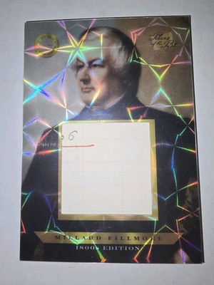 2024 Pieces of the Past MILLARD FILLMORE 1800s Handwritten Relic 1/1 SHINY!