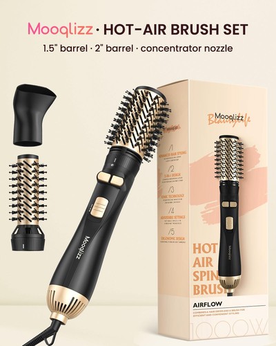 Rotating Hair Dryer Brush, 3 in 1 Round Hot Air Spin Brush Set, Volumizer Blo... - Picture 7 of 7