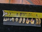 Lot 6 Pair Gold Tone Clip On Earrings Rhinestones Signed Trifari Gay Boyer Vtg — photo 9