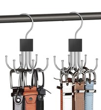 Multi-Purpose Rotatable Belt Hanger Organizer for Belts, Bras, Ties, Scarves.