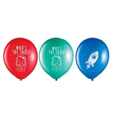Among Us Spies in Space Latex Party Balloons Whos The Fake 6 Per Package 12 inch