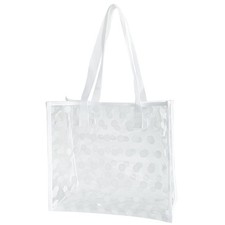 Polka dot Waterproof PVC Clear Tote Bags Shoulder Handbag Beach Bag Shopping ...