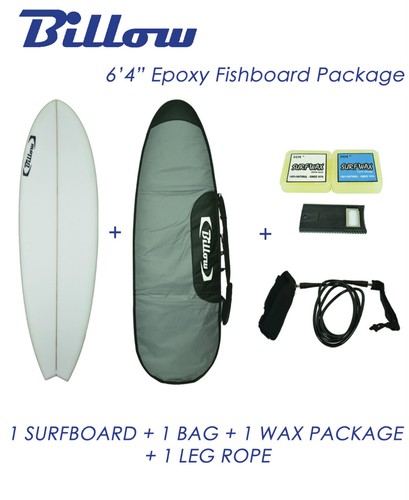 NEW Billow 6'4" Epoxy Fish Surfboard Package with 5xFCS fins - Picture 13 of 13
