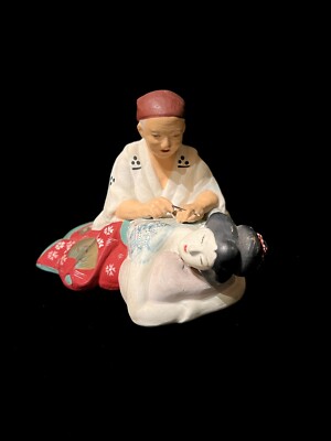Vintage HAKATA Doll SHUNGA figure Japanese Tattoo Artist and