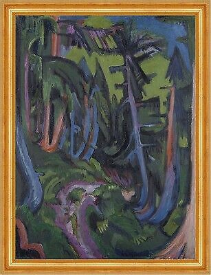 Mountain Forest Path Ernst Ludwig Kirchner Waldweg Gebirge B A3 01685 Gerahmt