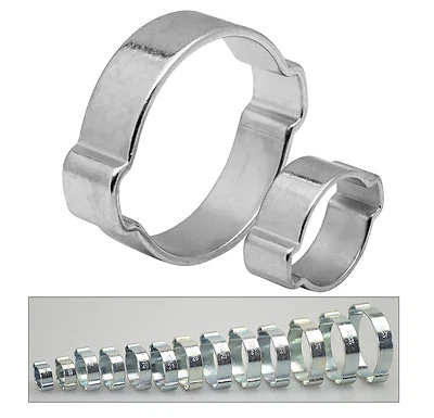 ON1SHELF Double Ear Clamp O Clips Air Silicone Petrol Water Fuel Hose Pipe Clip