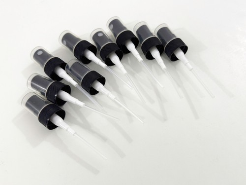 9 pcs Fine Mist Spray Top Atomizer Black ribbed 18-410 with 55ml dipstick - Picture 2 of 10